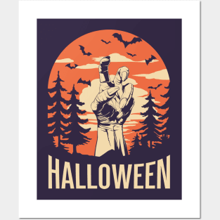 Halloween. Zombie hand. Posters and Art